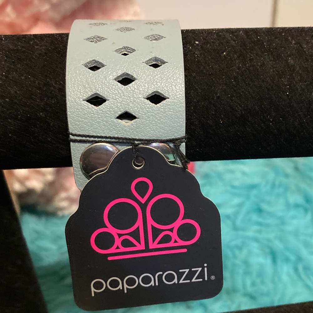 Paparazzi Sky Blue Cut-Out Snap Bracelet